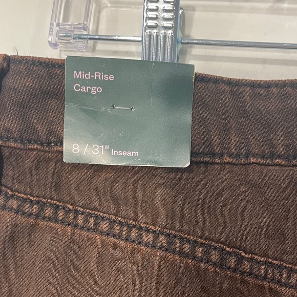 NWT Wild Fable Dark Brown Cargo Pants Size 8 - Picture 4 of 8